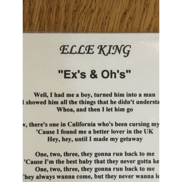 Elle King Autographed “Ex’s and Oh’s” Lyric And Music Sheet w/ COA - Picture 2 of 6